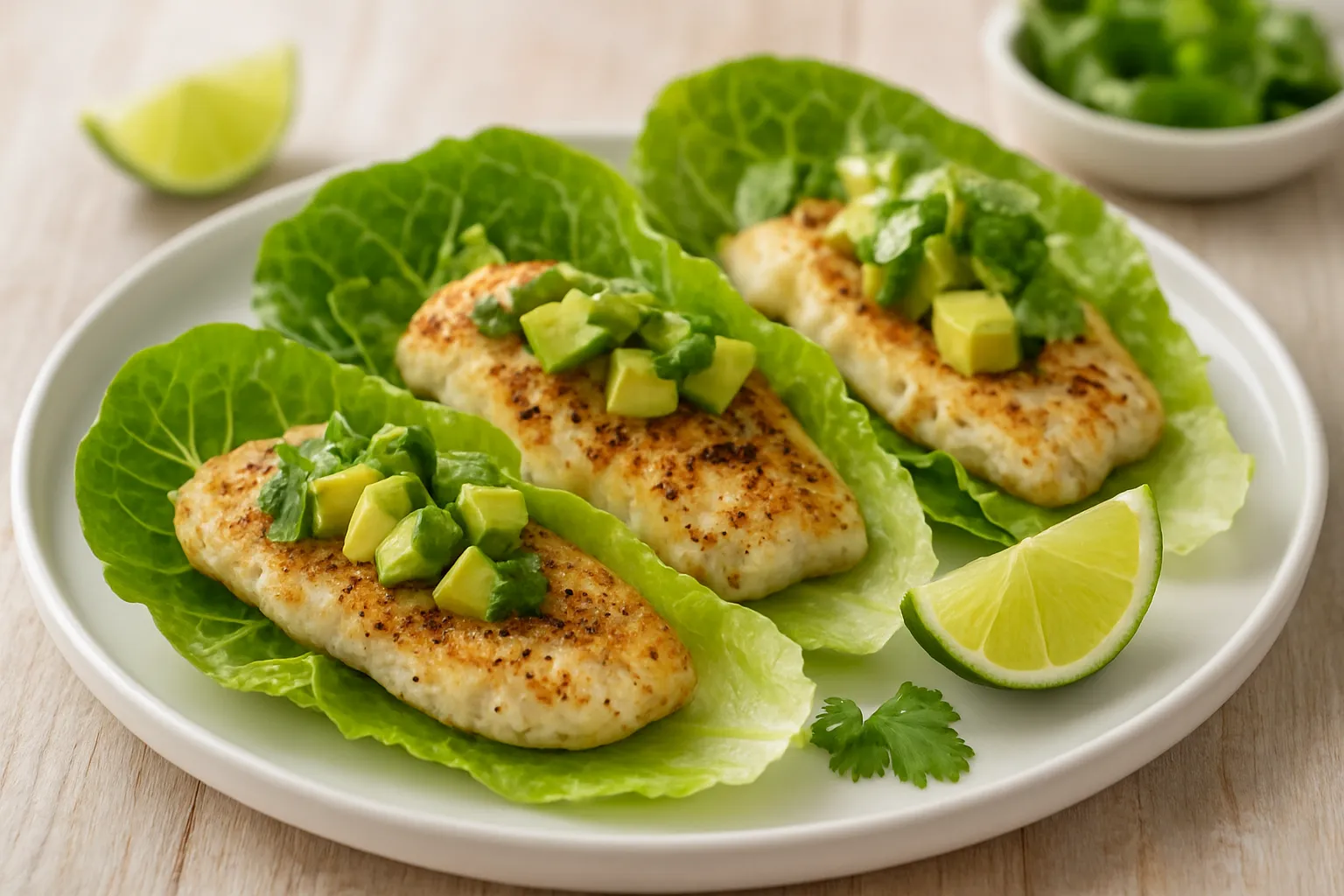 Cumin-Lime Grilled Fish in Lettuce Cups