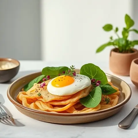 Fenugreek-Spinach Moong-Free Protein Dosa (Egg-Based) with Coconut Chutney