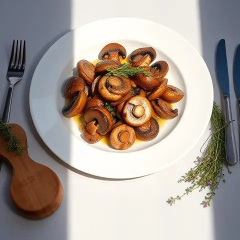 Warm Sautéed Mushrooms with Garlic and Thyme