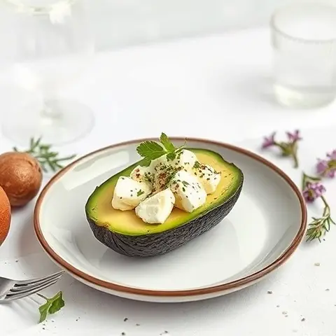 Cottage Cheese & Herb-Stuffed Avocado