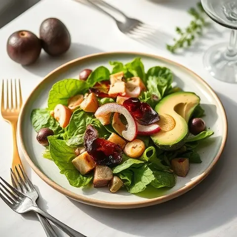 Avocado & Smoked Oyster Salad with Shallot Vinaigrette