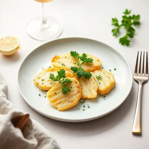 Garlic-Roasted Kohlrabi Steaks with Parsley
