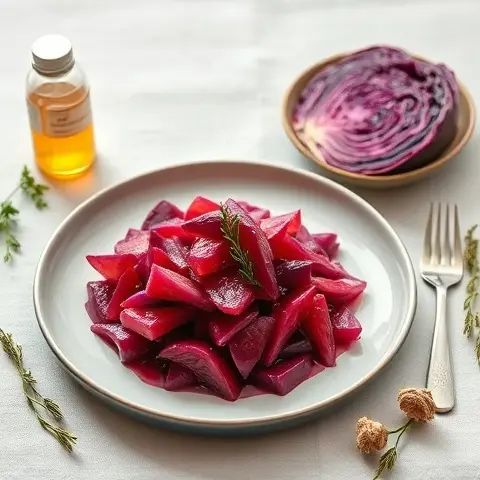 Braised Red Cabbage with Apple Cider Vinegar