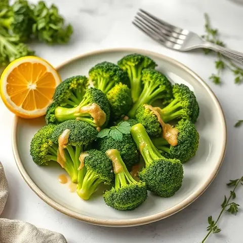 Lemon-Tahini Broccoli Bites