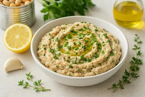 Lemon-Garlic Herb White Bean Spread