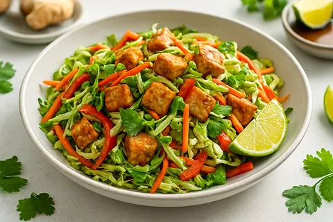 Anti-Inflammatory Tempeh and Cabbage Slaw Salad