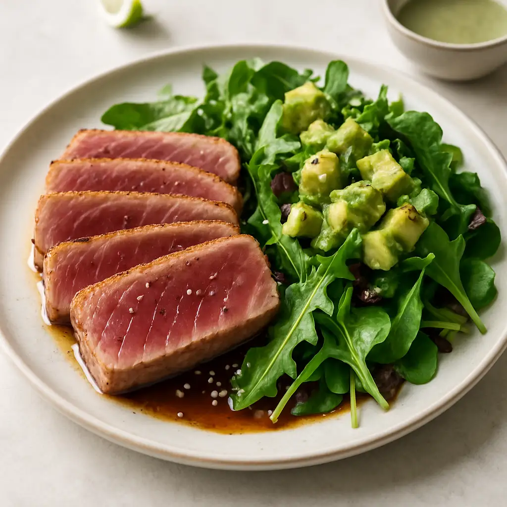 Seared Tuna & Wasabi-Avocado Salad