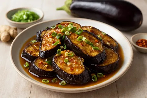 Healthy Japanese Agedashi-Style Tofu-Free Eggplant