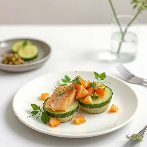 Smoked Mackerel and Cucumber Salad Cups