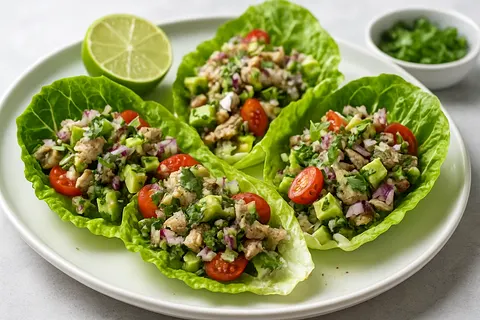 Sardine Collagen “Ceviche” Lettuce Cups