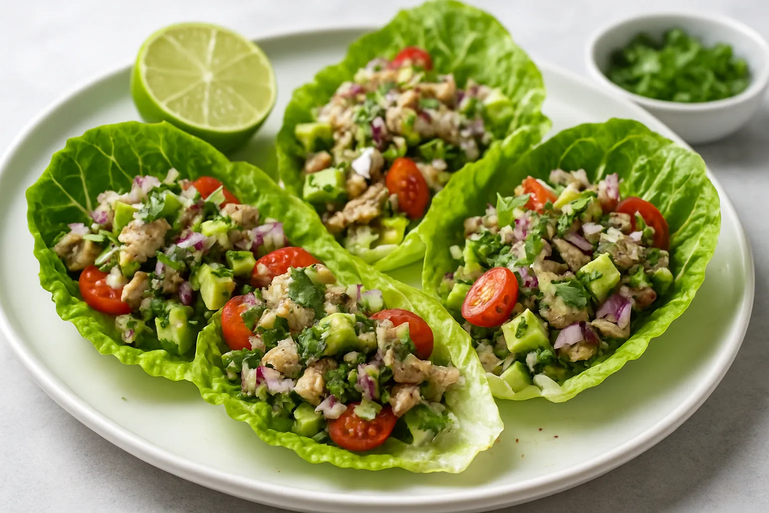 Sardine Collagen “Ceviche” Lettuce Cups