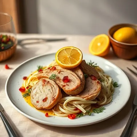 Saffron-Laced Turkey Boti with Charred Fennel and Lemon