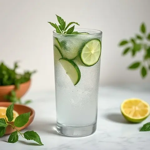 Refreshing Cucumber-Lime Sparkling Water Infusion