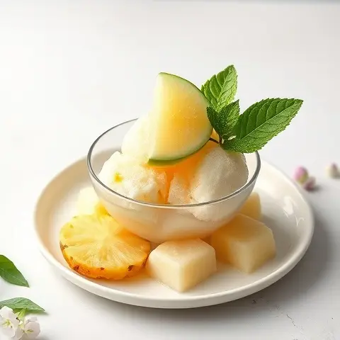 Tropical Pineapple Lime Sorbet