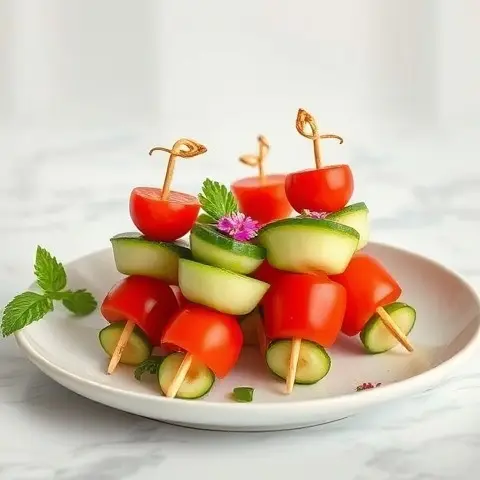 Mini Tomato-Cucumber Skewers: A Nutritious Kid-Friendly Snack