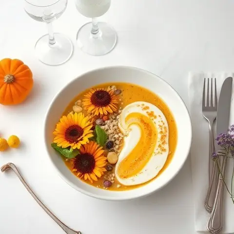 Tahini Pumpkin-Sunflower Smoothie Bowl