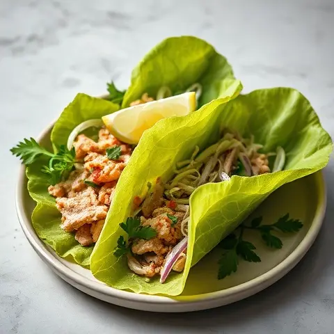 Turkey and Avocado Lettuce Wraps with Cilantro-Lime Slaw