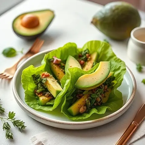 Spinach Avocado Mini Lettuce Wraps