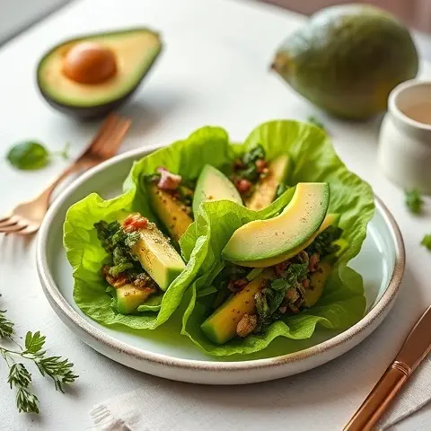 Spinach Avocado Mini Lettuce Wraps