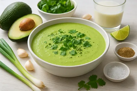 Chilled Creamy Avocado & Cilantro Soup