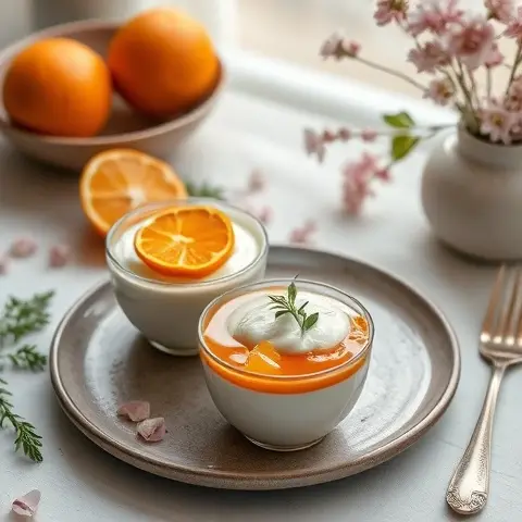 Moroccan Orange Blossom Yogurt Pots
