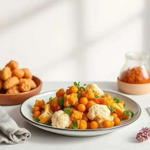Curried Cauliflower and Chickpea Salad