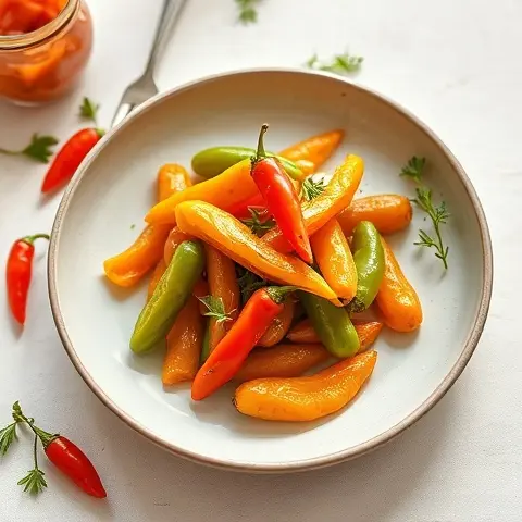 Zesty Pickled Peppers (Peperoncini)