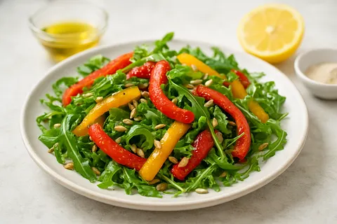 Roasted Pepper, Rocket & Sunflower Seed Salad