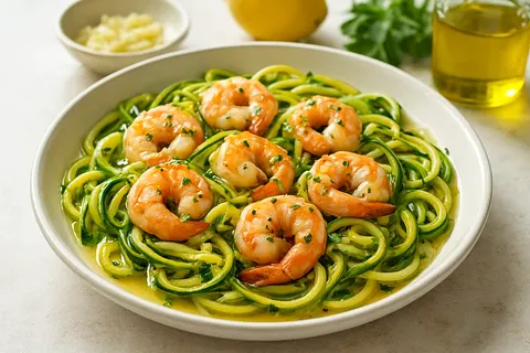 Shrimp and Zoodle Scampi