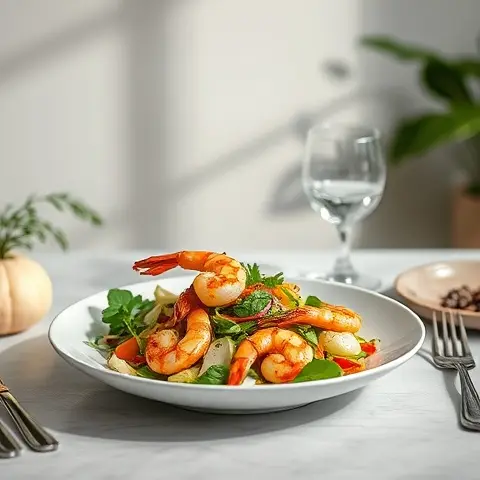 Mediterranean Grilled Shrimp & Fennel Salad
