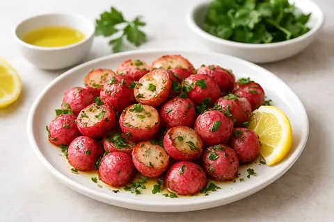 Lemon-Parsley Roasted Radishes