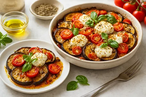 Mediterranean Eggplant & Goat Cheese Bake