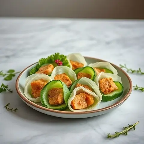 Cape Malay Curry Tuna Cucumber Rolls
