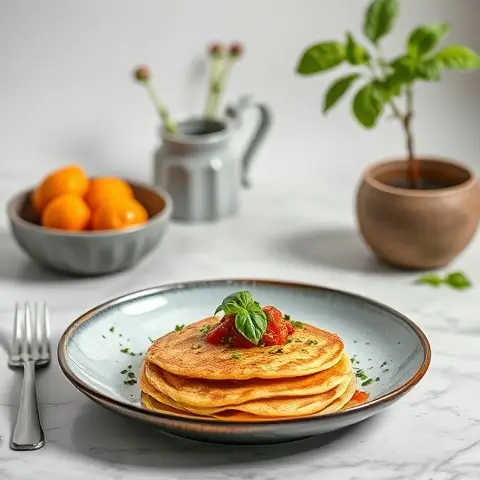 Zucchini-Basil Chilla: Nutritious Coconut Flour Pancake