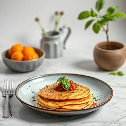 Zucchini-Basil Chilla: Nutritious Coconut Flour Pancake