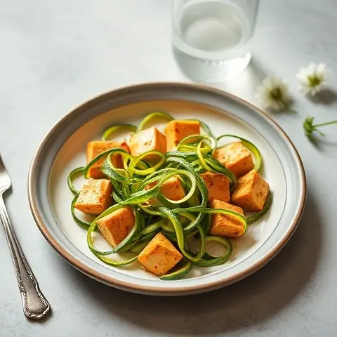 Tofu Malai with Zucchini Ribbons