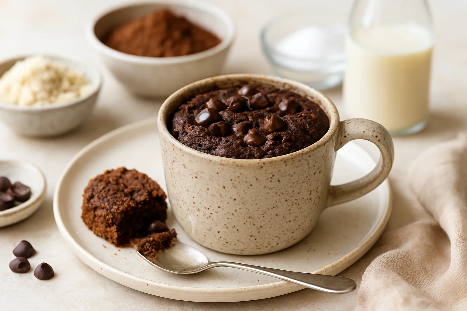 Almond-Cocoa Keto Mug Brownie