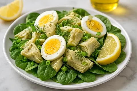 Lemon-Dill Marinated Artichoke & Egg Salad