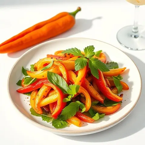 Cilantro-Chili Roasted Jicama & Bell Pepper Mix