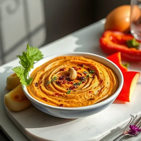 Smoky Chipotle Cashew & Roasted Pepper Dip