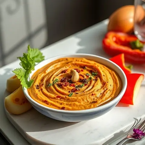 Smoky Chipotle Cashew & Roasted Pepper Dip