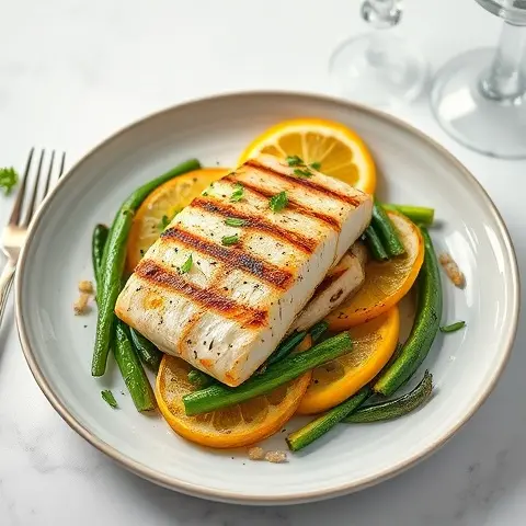 Grilled Lemon-Pepper Mahi-Mahi with Sautéed Zucchini