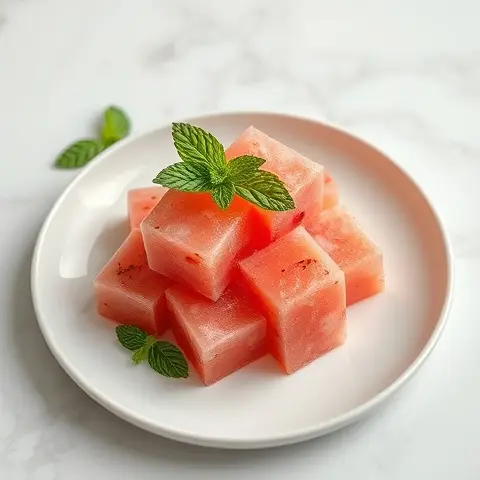 Hydration Watermelon-Mint Cubes: Immune Support Friendly Snack