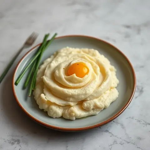 Warm Cauliflower Purée with Olive Oil and Chives
