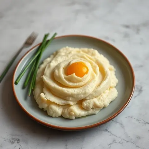 Warm Cauliflower Purée with Olive Oil and Chives