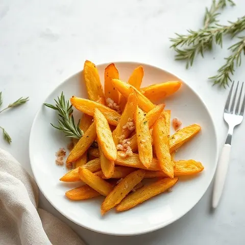 Crispy Oven-Baked Rutabaga Fries with Rosemary