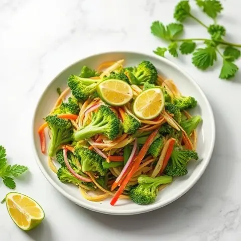 Nutritious Sesame-Lime Broccoli Slaw