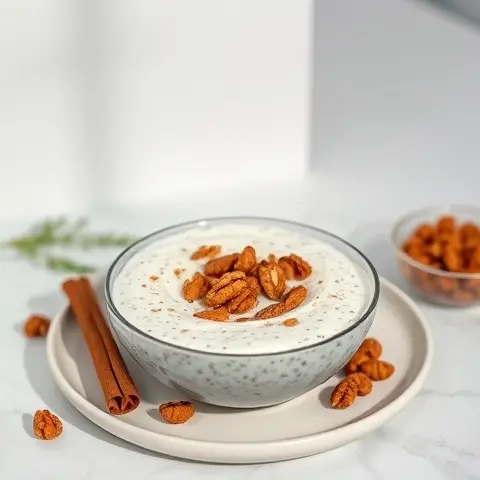 Coconut Chia Pudding with Cinnamon & Walnuts