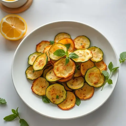 Lemon Basil Zucchini Chips
