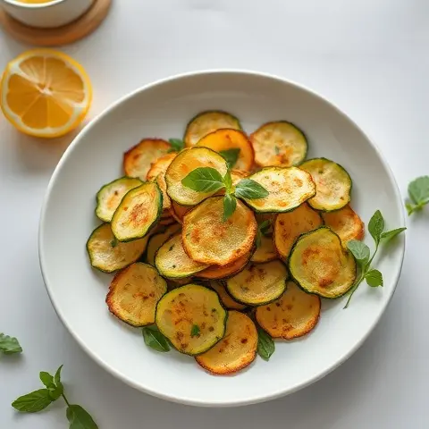 Lemon Basil Zucchini Chips